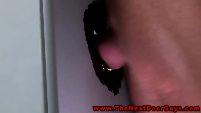 Powerful Jock Enjoying Blowjob At Gloryhole