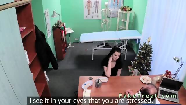 Doctor Fucks Patient In An Office On Christmas Day