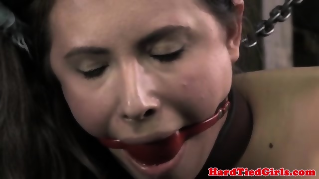 Mouth Gagged Session For Kitten Sub