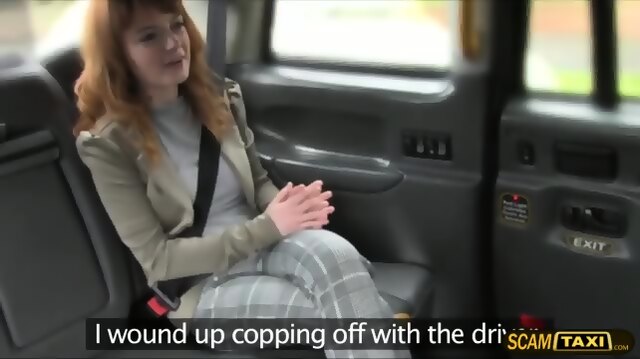 Hottie Redhead Babe Gets Pussy Fucked In The Backseat