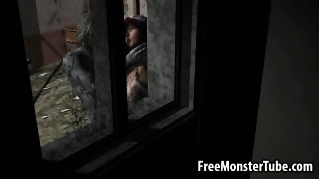 Foxy 3d Babe Gets Fucked Hard Outdoors By A Zombie