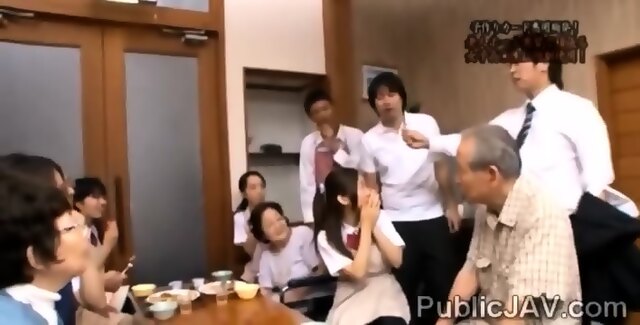 Perv Makes Shy Schoolgirl Squeal Loudly In Front Of Her Parents