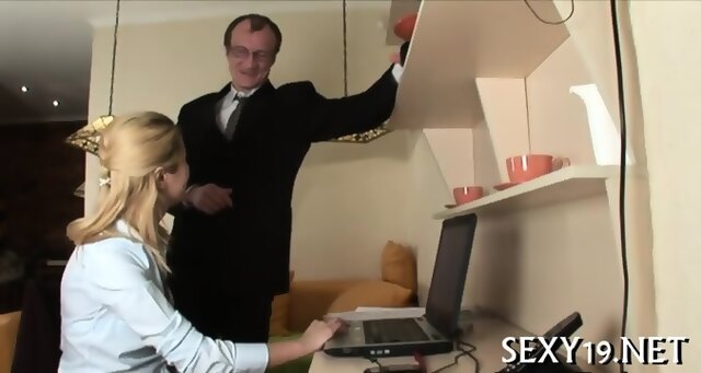 Horny Old Tutor Giving Lessons