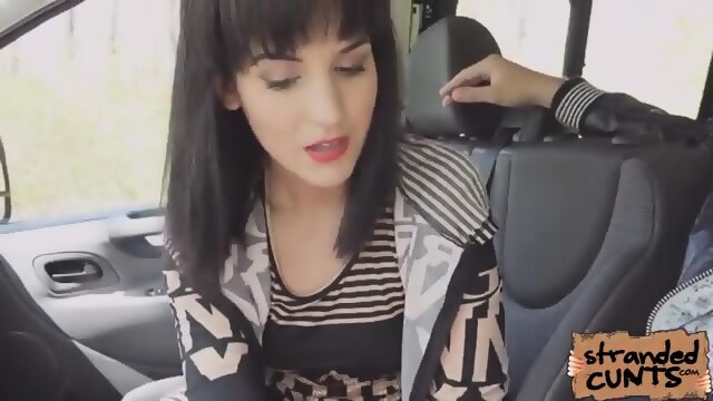 Bella Beretta Sucks Cock While Dude Was Driving