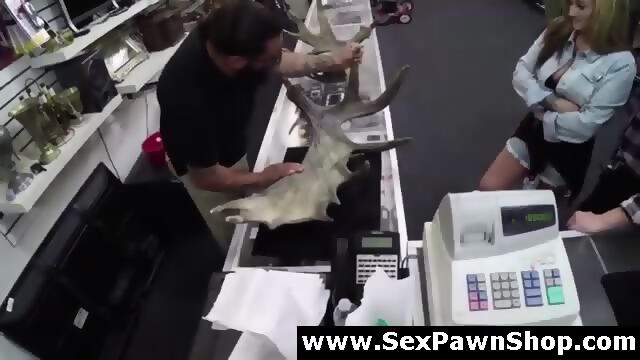Cash Offer For Sex With Lesbian Amateurs At Pawn Shop