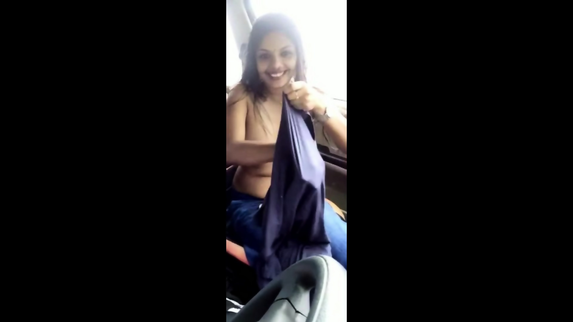 Tulasi Indian Kerala Girl Wear Top In Car