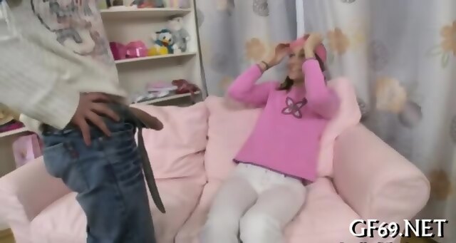 Babe Seduced Into Threesome Sex