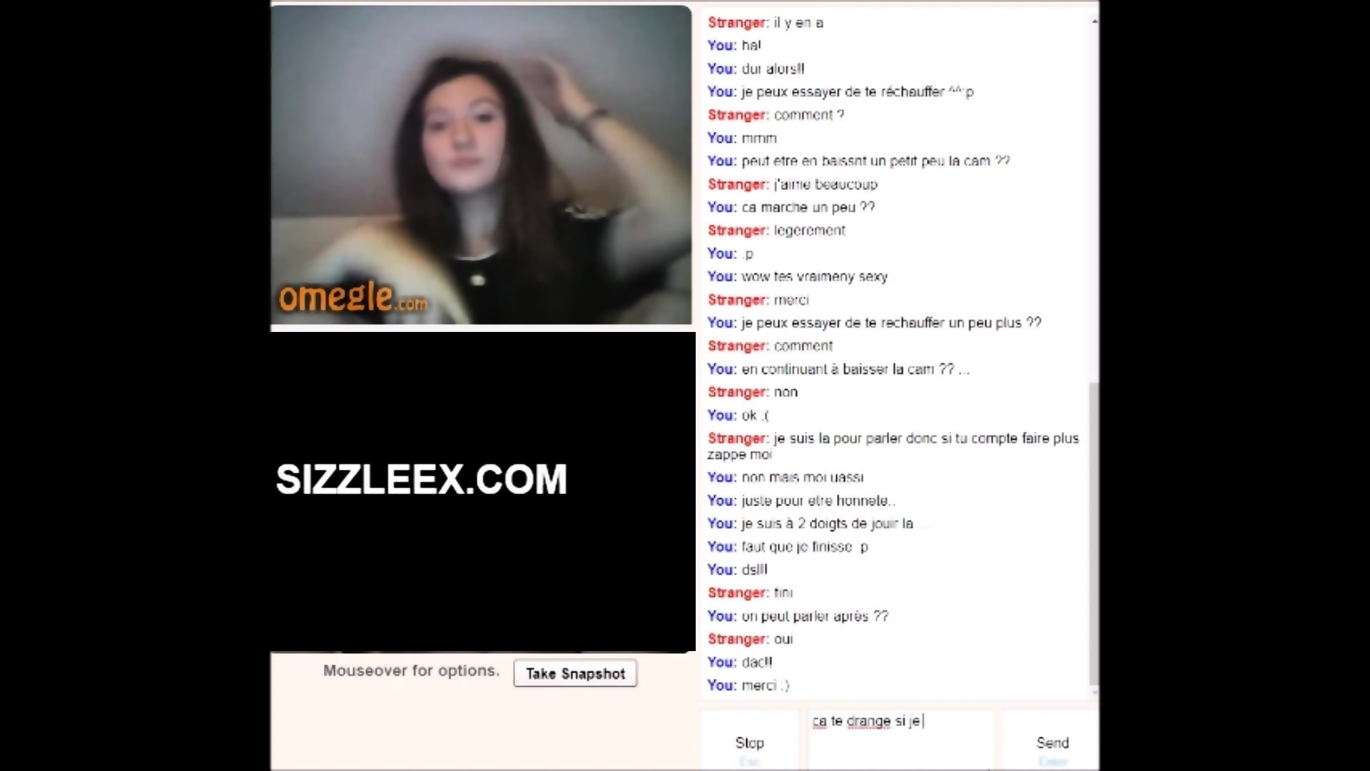 Omegle 18yo french teen shows nice young tits