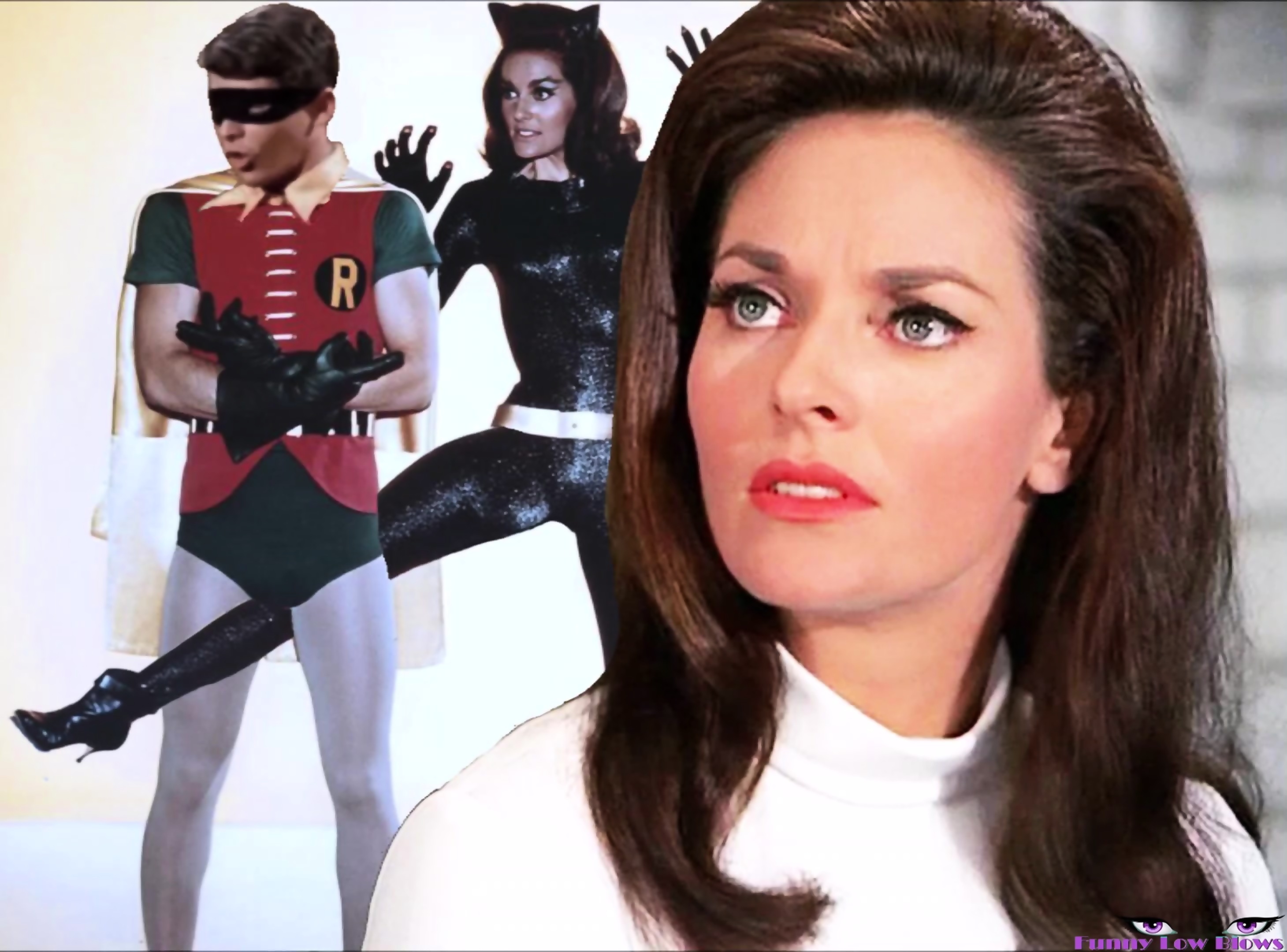 CATWOMAN vintage BALLBUSTING Batman kick in the Balls from behind, Lee  Meriwether