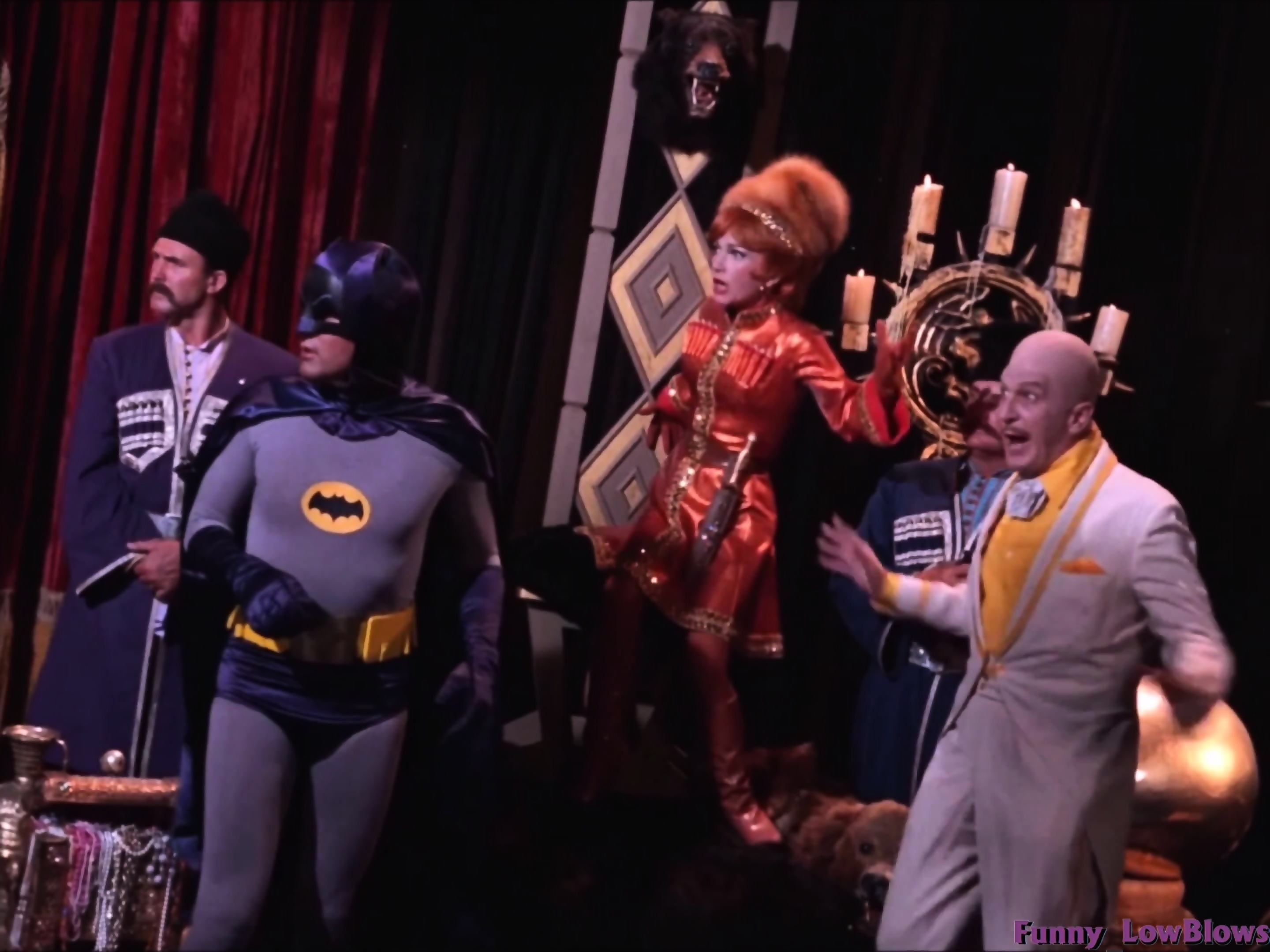 2 Nutshots BATWOMAN Vintage BALLBUSTING DC Batman Kick In The Balls Front &  Behind Yvonne Craig - EPORNER