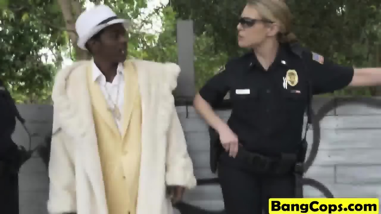 Black Pimp Gets Lured Into Sex With Slutty White Cops Maggie Green And Joslyn pic