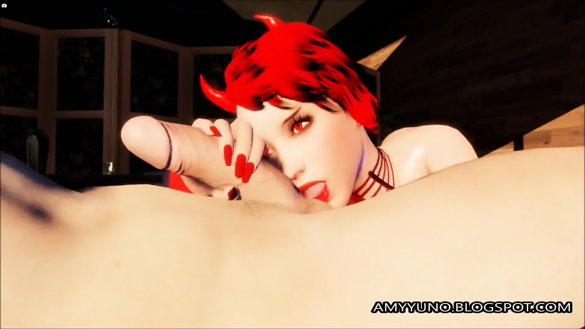 3d Redhead Porn - Erotic Redhead Goth Emo Babe In Virtual 3D MMO Porn World ...
