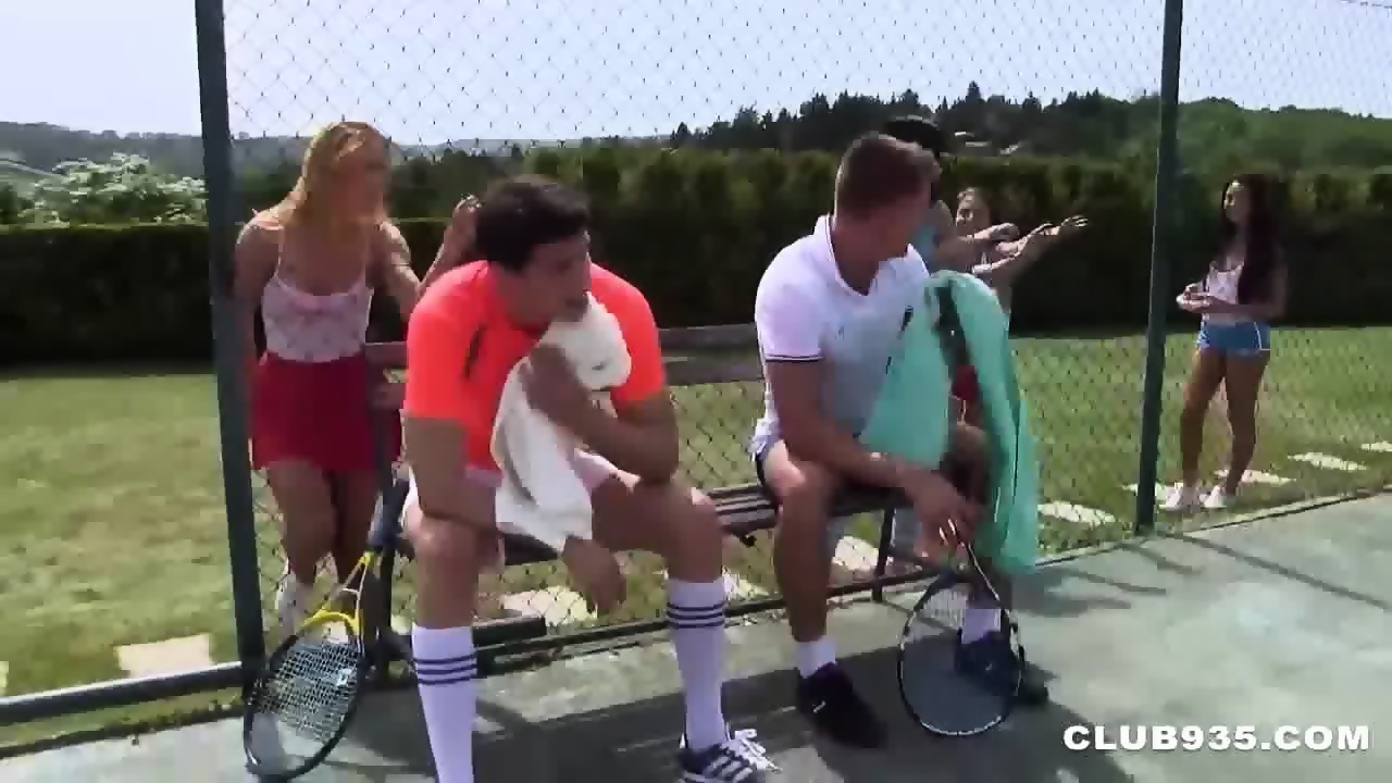 Teen Orgy On A Tennis Court Eporner