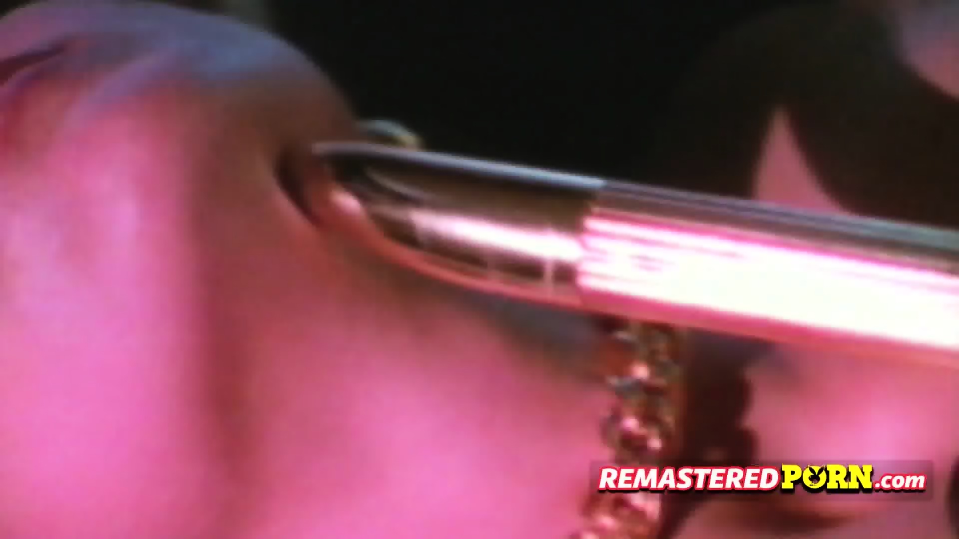 Retro couple watches movie and seduce each other into