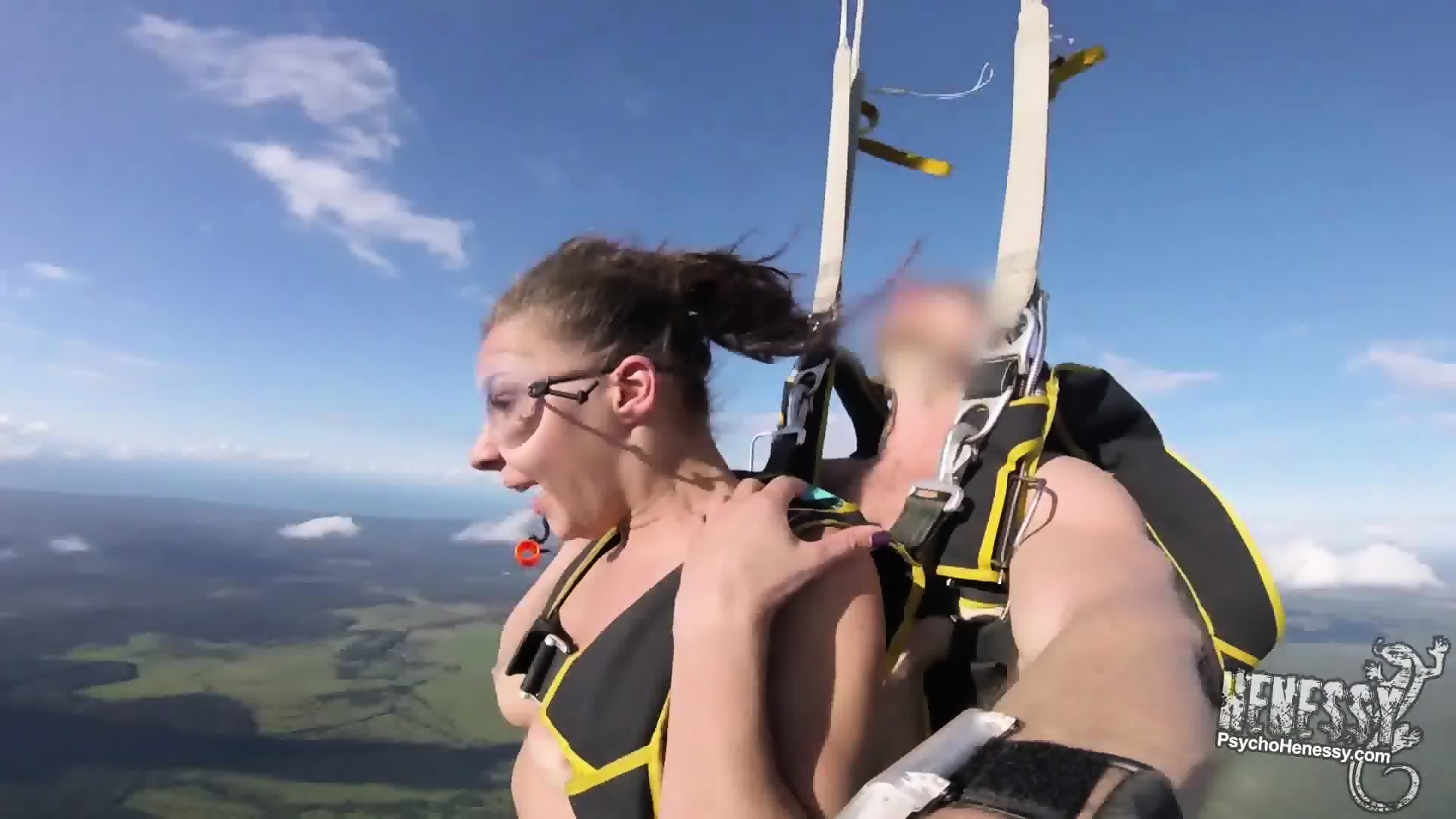 Couple has sex while skydiving wow.