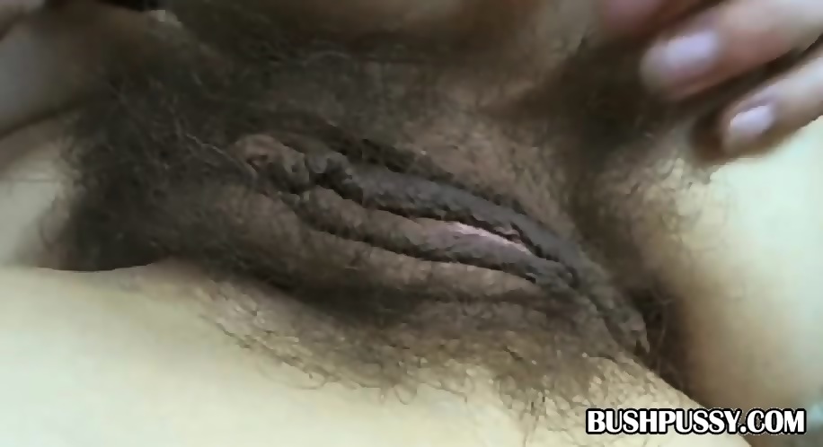 Ugly amateur with very hairy pussy lips and asshole