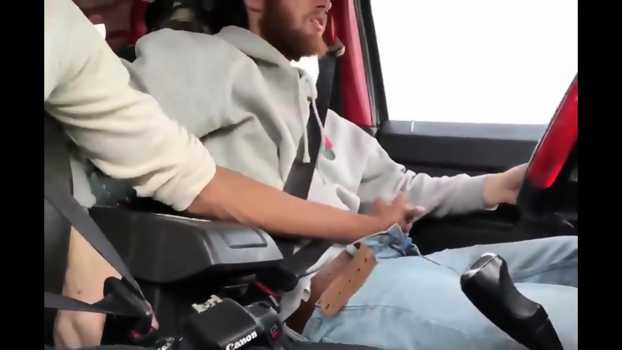 Man masturbating in car