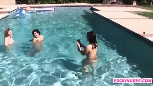 Three Lovely Bffs Having A Pool Party And Lesbian Sex Eporner 