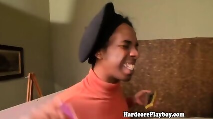 Ebony Babes Flash Their Ass In Group Fun