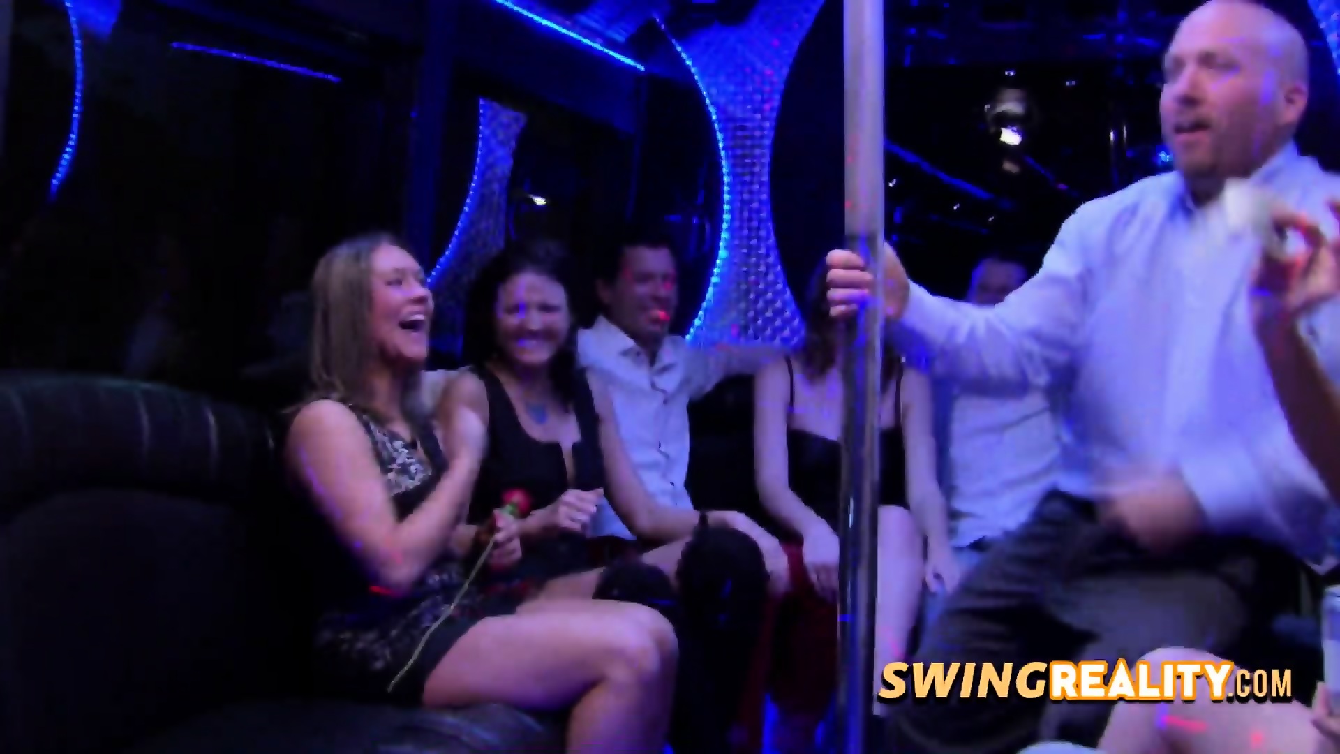 Swinger American Ladies Show Sexy Lap Dance Moves In A Wild Party Bus