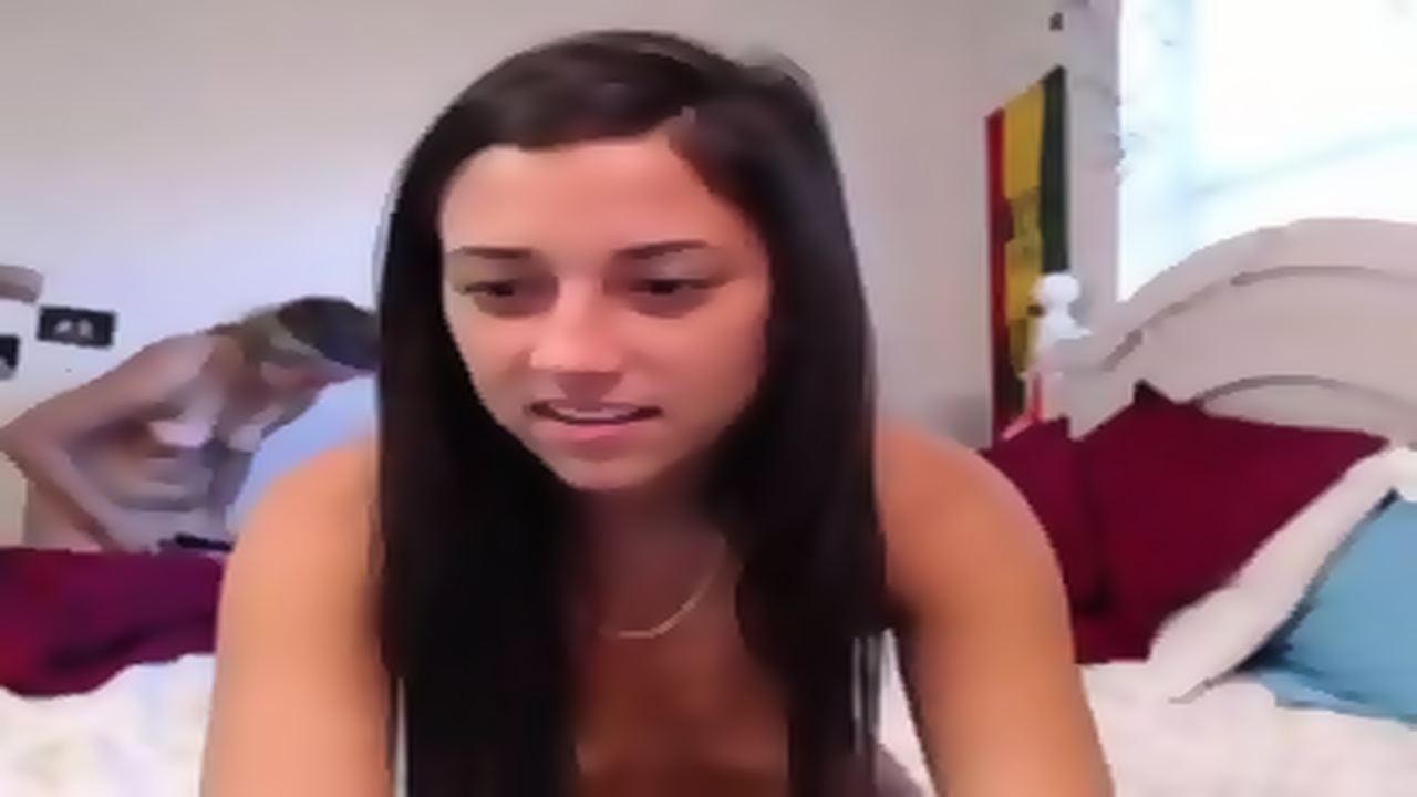 2 Lesbian Amateur Teens Use Strapon Dildo On Webcam image