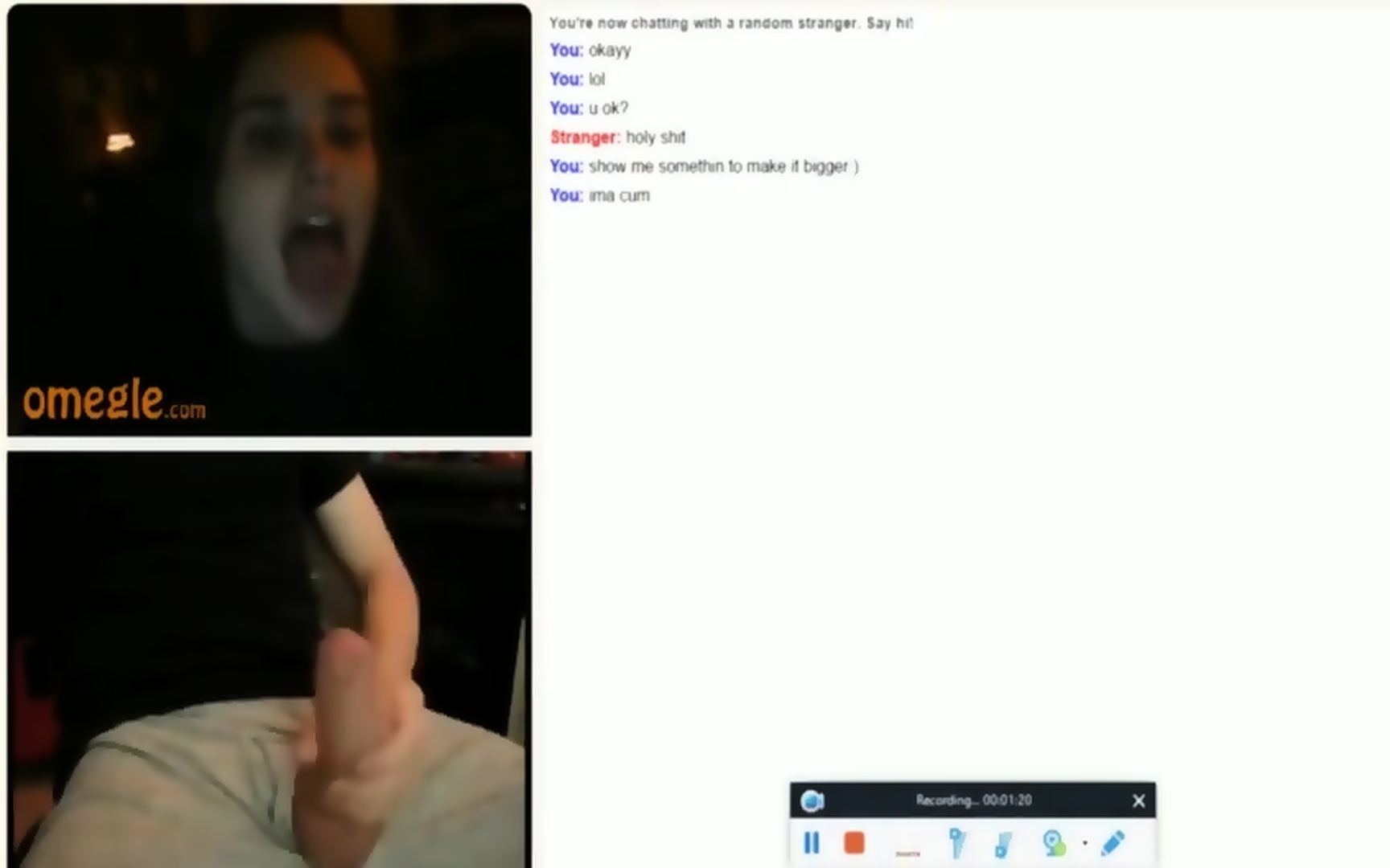 Omegle porn reactions
