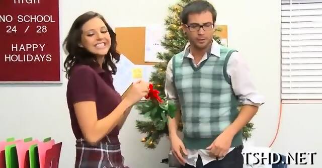Big Guy Drills Schoolgirl