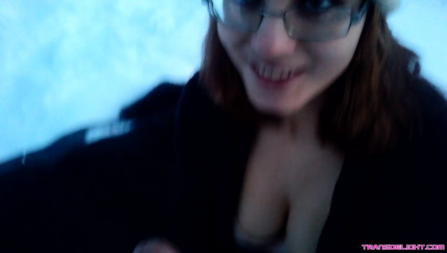 hot blowjob and sex in outdoor snow
