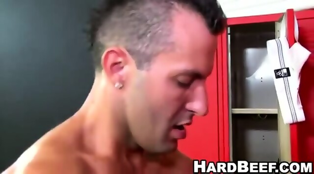 Jock Takes Studs Cock In His Ass In The Locker Room