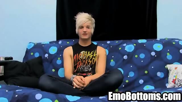 He Is A Sexy Blonde Haired Punk Who Is Masturbating