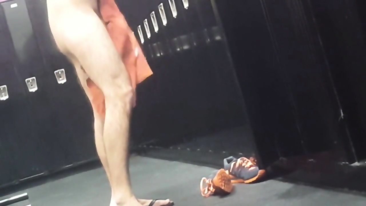 Caught getting hard on in locker room
