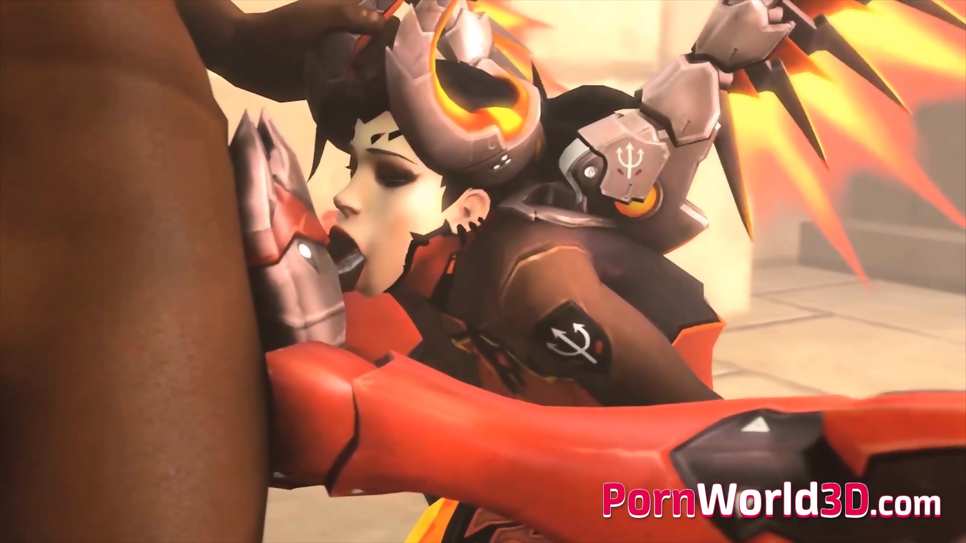 3d Anime Mercy With Gorgeous Body From Overwatch Suck A Huge Dick Eporner