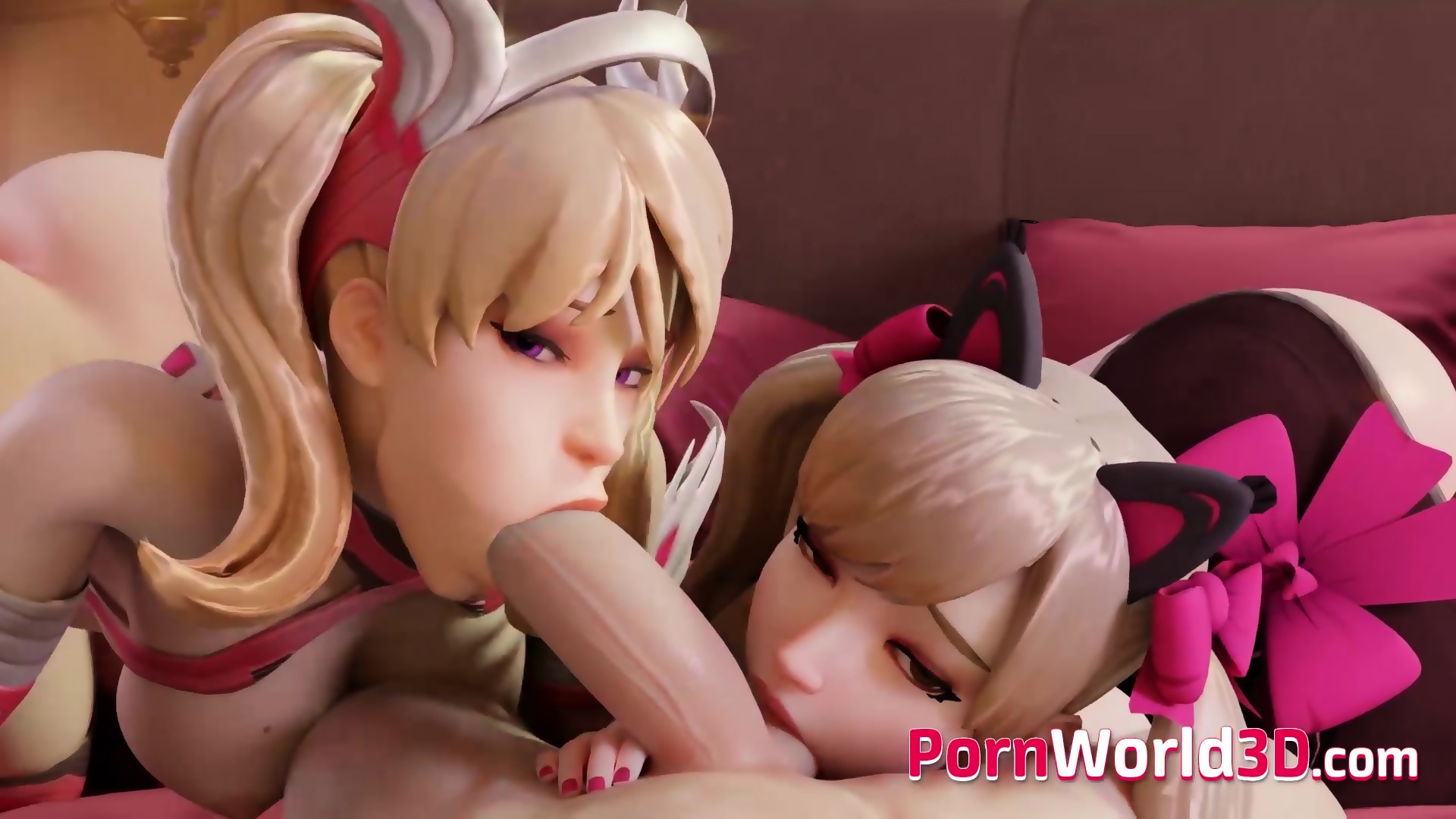 3d Anime Mercy With Gorgeous Body From Overwatch Suck A Huge Dick Eporner