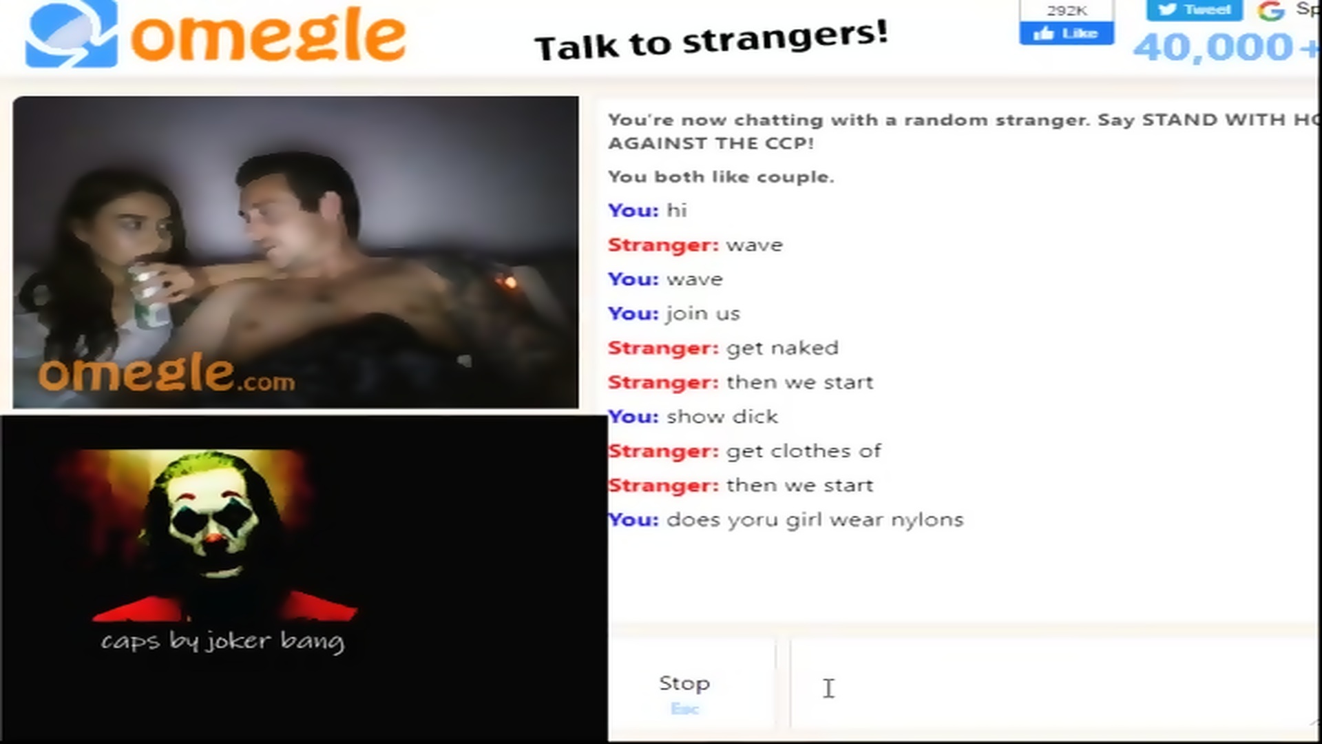 wife strips on omegle