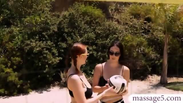 Volleyball Lesson And Sensual Massage Turns Into Lesbian Sex Eporner