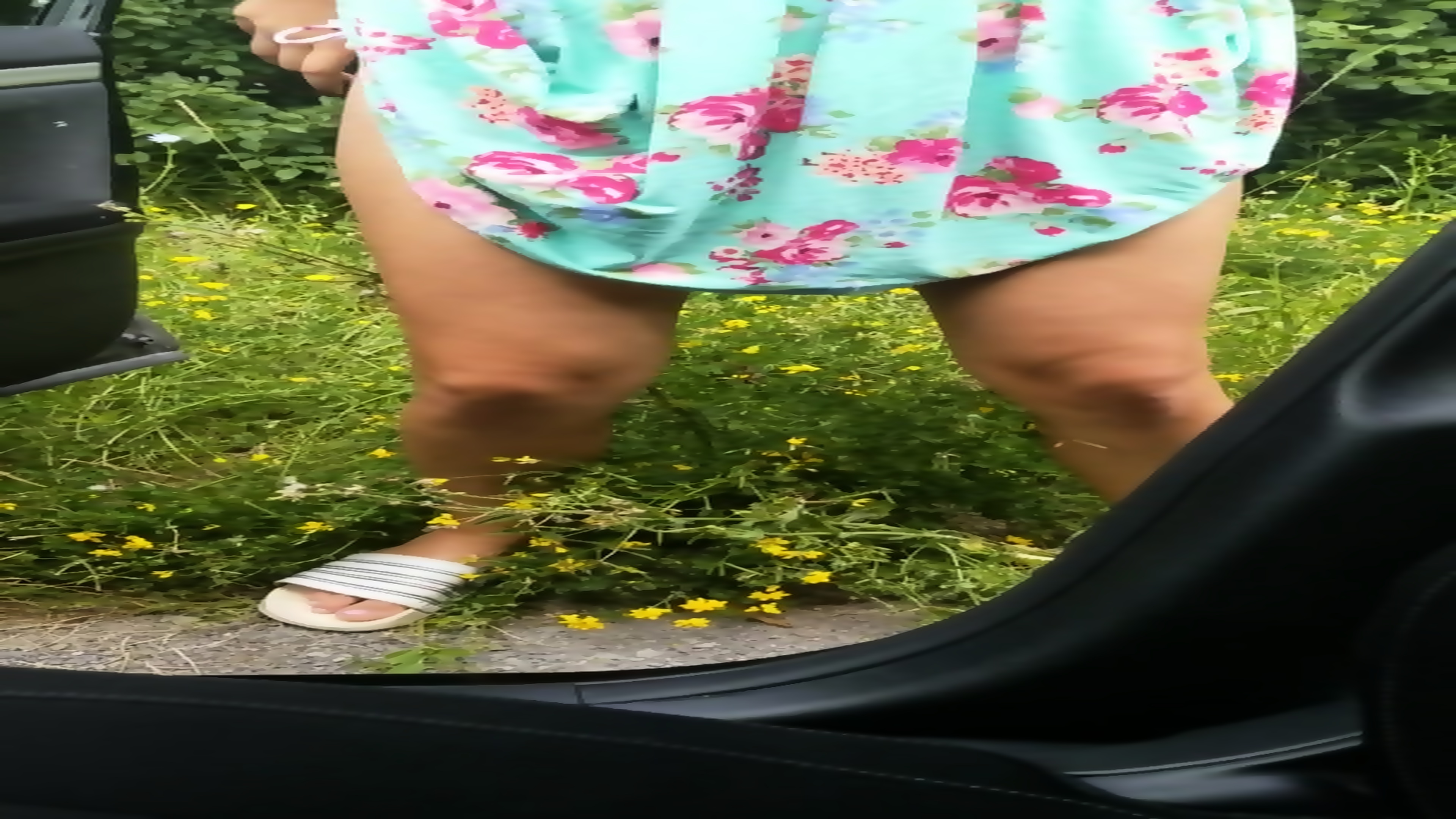 Teen Pees Beside Car On Side Of The Road Eporner