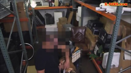 Hot Blonde Milf Fucked With Pervert Pawn Man In Storage Room