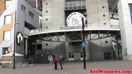 Skanky Redlight Hooker Swallows Some Cum
