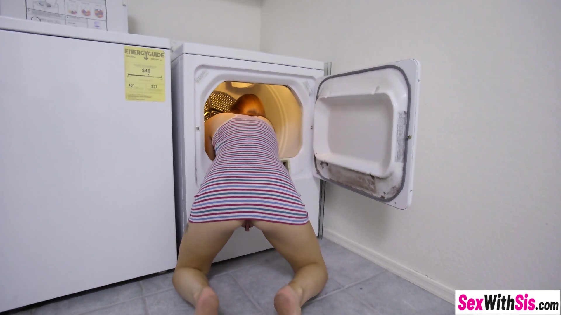 Teen Stepsister Stuck In The Dryer Gets Fucked By Stepbrother - EPORNER