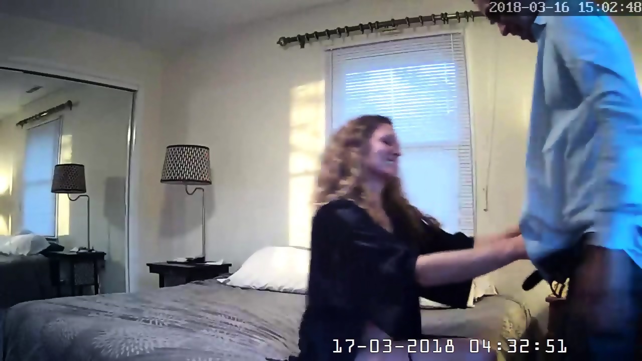 Husband Caught Cougar Wife Sex Young Dude Spycam pic image