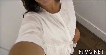 Vibrator Caresses Pussy
