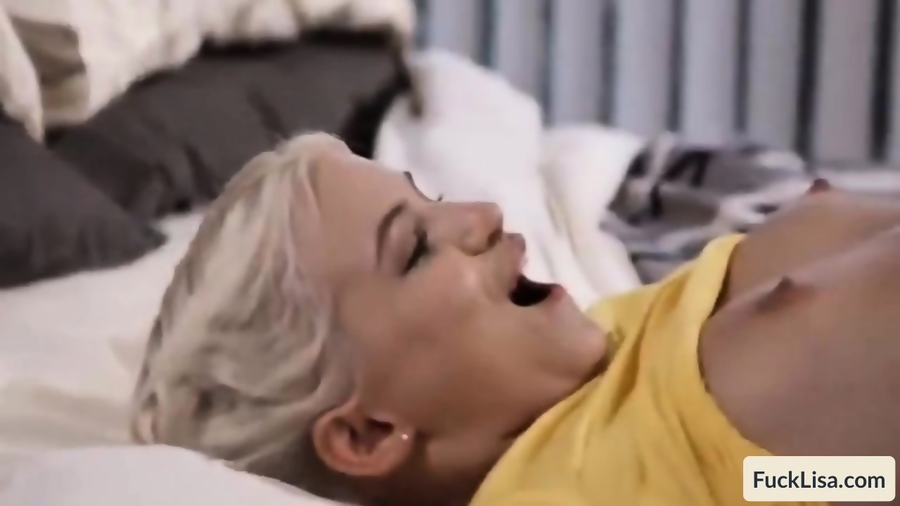 Charming Blonde Gets Doggy Style Fucked on Bed