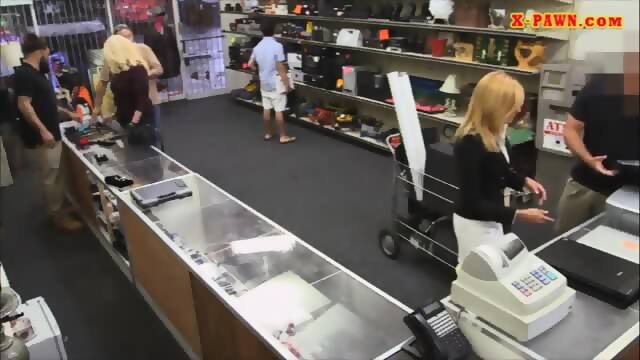 Sexy Blonde Milf Pounded At The Pawnshop To Earn Money