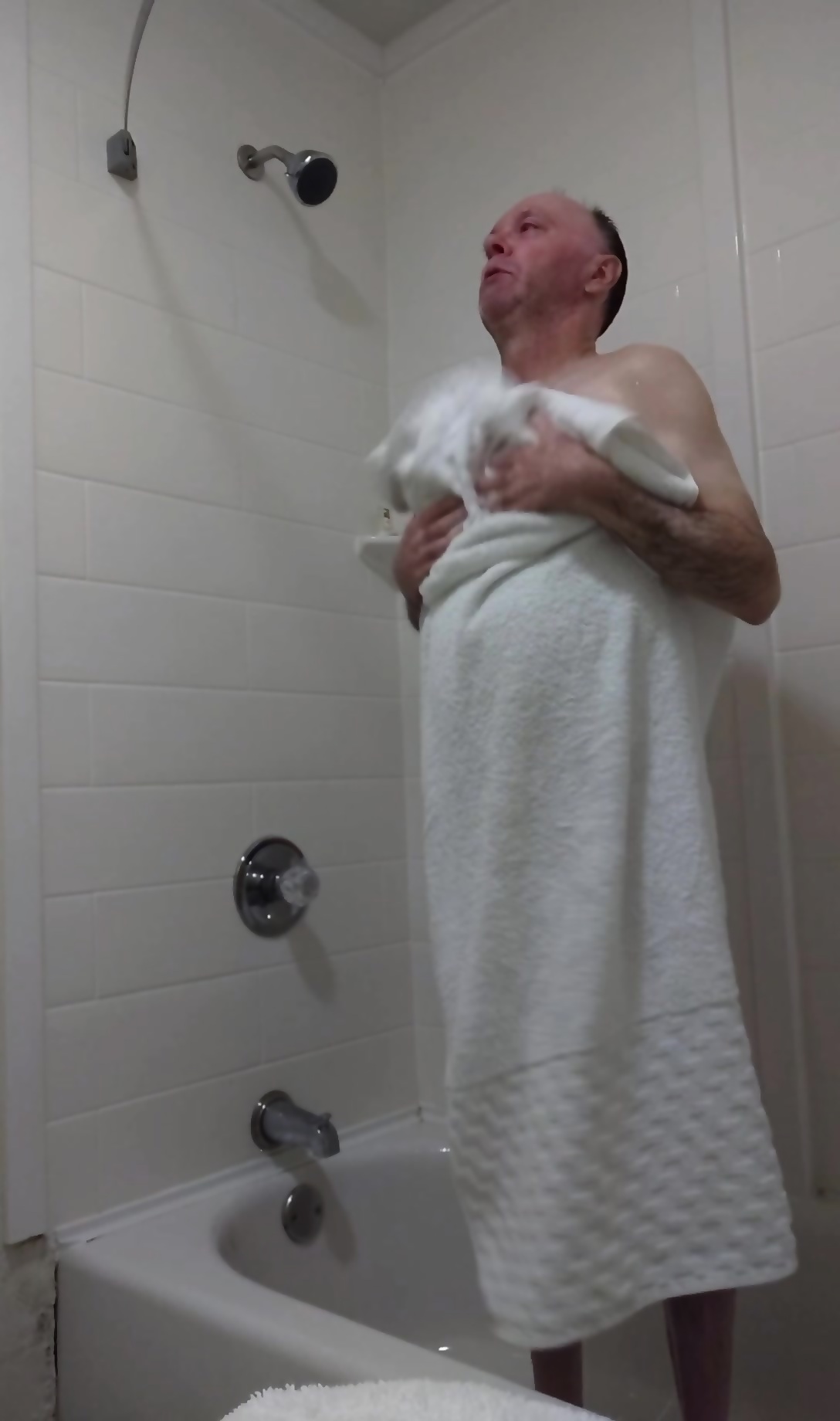 Grandpa Caught On Hidden Cam In Bathroom