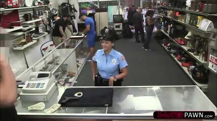 Sexy And Big Tits Police Woman Selling Her Firearm Gets Fucked