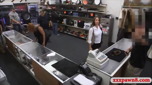 Big Butt Babe Sells Stuff At The Pawnshop That Is Stolen