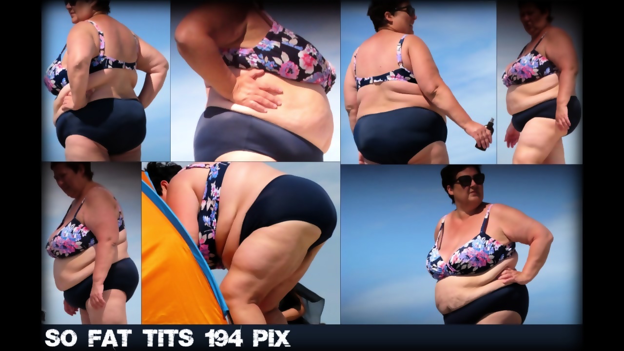 BBW GRANNY On The Beach (Big Ass Fat Tits) - EPORNER