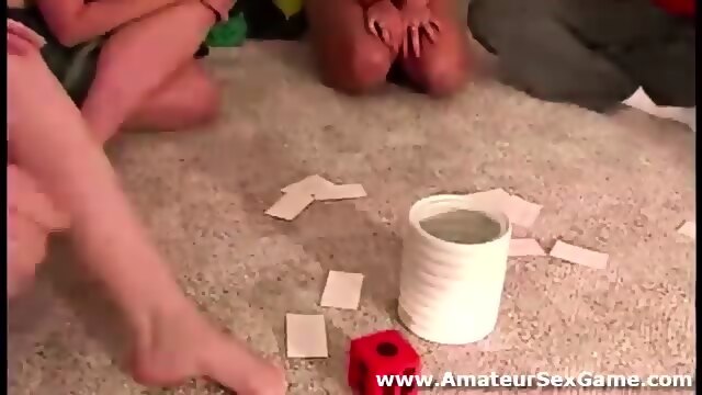 Naked Lesbian Amateurs Kissing In Sexy Party Game