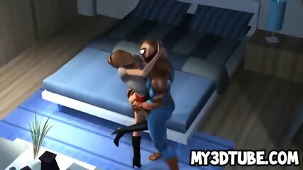 Hanging 3d Babe Getting Eaten Out By Spiderman
