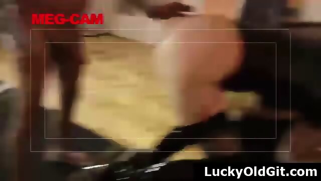 Older British Dude In Threesome With Teen Slut In Stockings